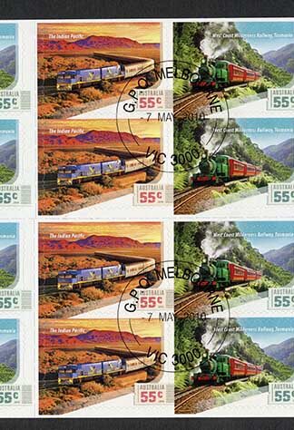 Australia SG3389b 2010 Railway Journey Self Adhesive Booklet Pane Fine Used