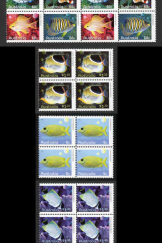 Australia SG3407/14 2010 Fishes of the Reef Definitive Set in Blocks U/M
