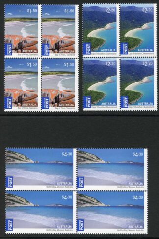 Australia SG3426/8 2010 Beaches International Stamps Set of 3 in Blocks U/M