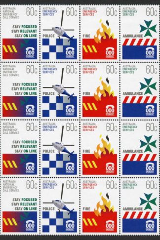 Australia SG3441a 2010 Emergency Services Set in Block of 16 U/M