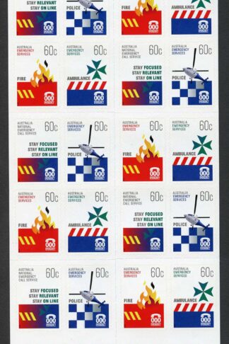 Australia SG3445b 2010 Emergency Services Self Adhesive Pane U/M