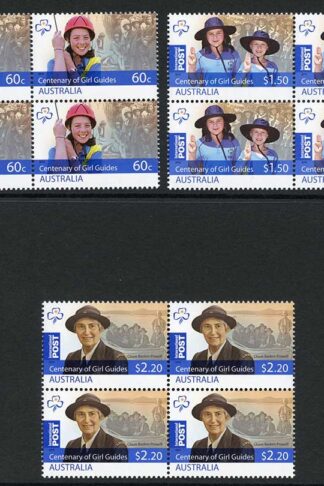Australia SG3474/6 2010 Centenary of the Girl Guides Set in Blocks U/M