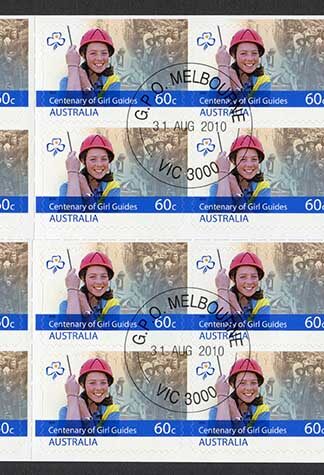 Australia SG3477a 2010 Centenary of  Girl Guides Self Adhesive Pane Fine Used
