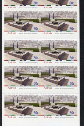 Australia SG3481a 2010 60c National Service Memorial Self Adhesive Pane U/M