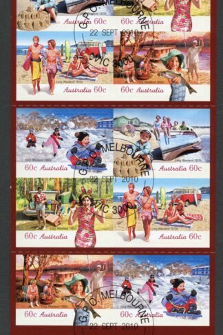 Australia SG3487b 2010 Through the Years Self Adhesive Pane Fine Used