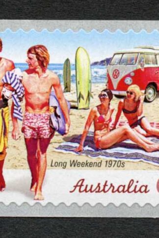 Australia SG3487a 2010 Through the Years Long Weekend Self Adhesive Strip U/M
