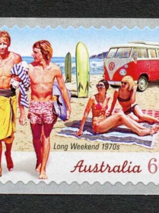Australia SG3487a 2010 Through the Years Long Weekend Self Adhesive Strip U/M
