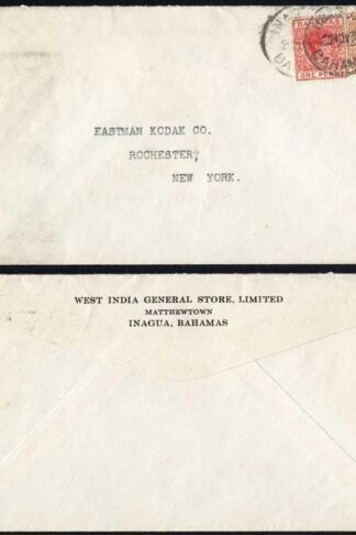 Bahamas KGVI Mixed franking cover