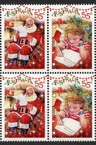 Australia SG3518a 2010 Dear Santa Christmas Set Block of 8 U/M