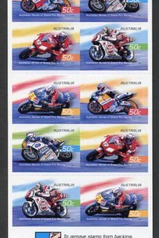 Australia SG2455b 2004 Formula 1 Motorcycle Racing Self Adhesive Pane U/M