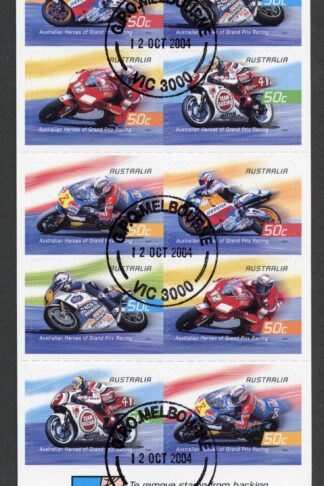 Australia SG2455b 2004 Formula 1 Motorcycle Racing Self Adhesive Pane Fine Used