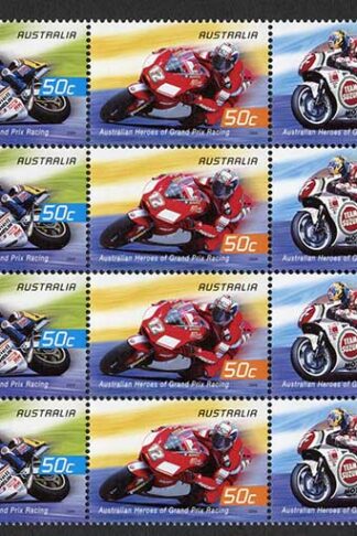 Australia SG2450a 2004 Formula 1 Motorcycle Racing Sets in Block of 20 U/M