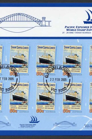Australia SG2395ba 2005 Pacific Explorer Self Adhesive Sheetlet Perf 11.5 Fine