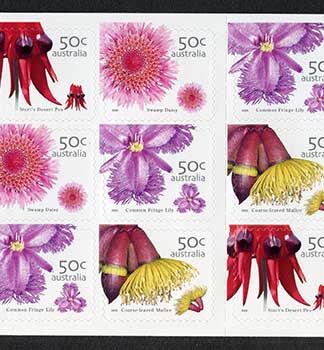 Australia SG2534d 2005 Wildflowers (1st series) Self Adhesive Pane of 20 U/M