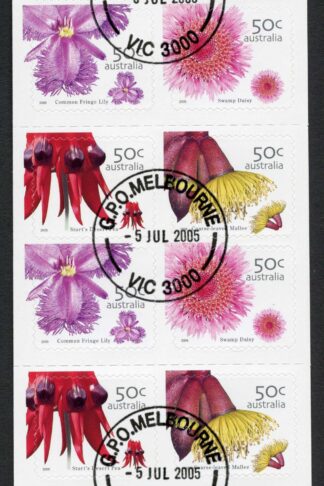 Australia SG2534c 2005 Wildflowers (1st series) Self Adhesive Pane of 10 Fine U