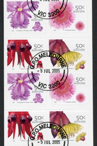 Australia SG2534c 2005 Wildflowers (1st series) Self Adhesive Pane of 10 Fine U