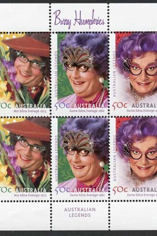 Australia SG2577/81 2006 Legends Barry Humphries Sheet U/M