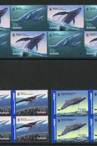 Australia SG2659/62 2006 Endangered Species Whales Sets in Blocks U/M
