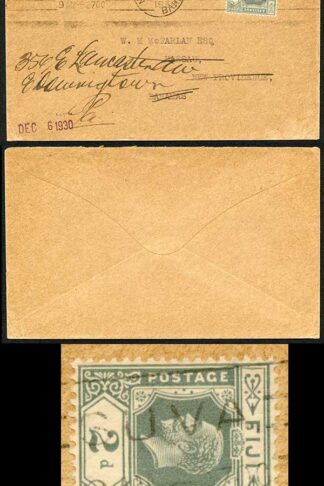 Bahamas KGV 2d of Fiji on cover with SUVA cancel to Nassau