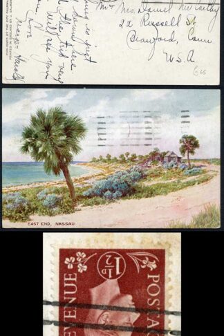 Bahamas GB 1 1/2d with SHIP MAIL NASSAU Postmark