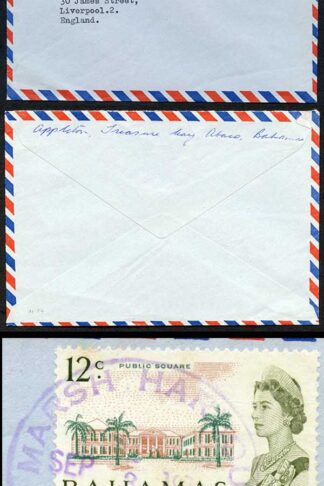 Bahamas QEII cover with Marsh Harbour CDS