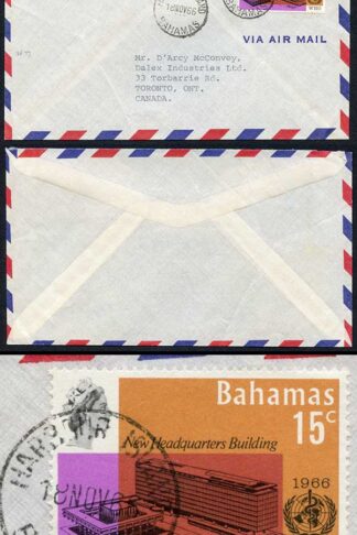 Bahamas QEII cover with Harbour Island postmarks