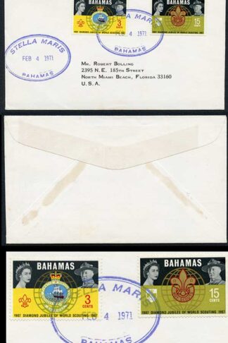 Bahamas QEII cover with Stella Maris Postmarks