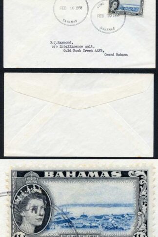 Bahamas QEII cover with Lowe Sound Postmarks