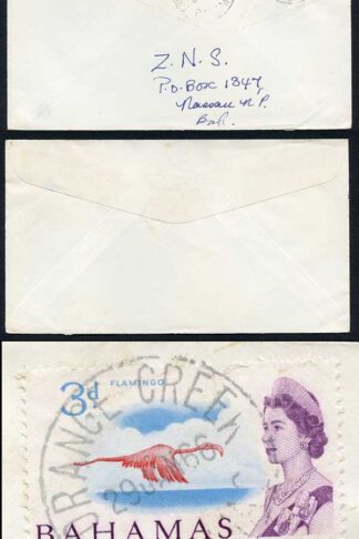 Bahamas QEII cover with Orange Creek Postmarks