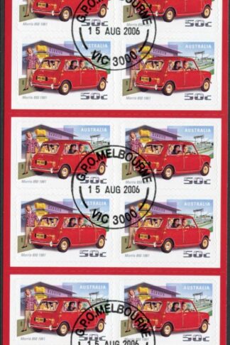 Australia SG2678b/82a 2006 Driving through the Years Cars set of 5 S-A Panes Fi