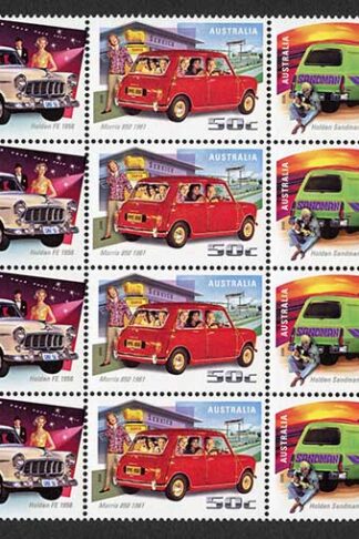 Australia SG2673a 2006 Driving through the Years Cars Block of 20 U/M