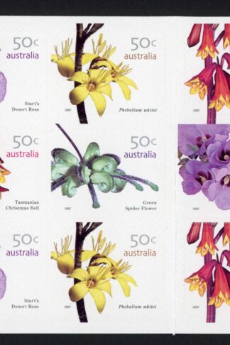 Australia SG2763c 2007 Wildflowers (3rd series) Self Adhesive Pane of 20 U/M
