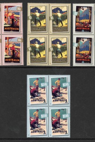Australia SG2808/11 2007 Poster Ar Nostalgic Tourism Sets in Blocks of 4 U/M