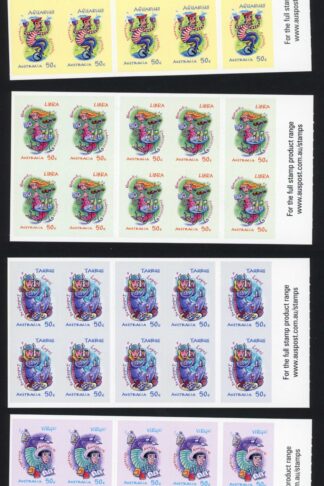 Australia SG2796a/807a 2007 Signs of the Zodiac Set of 12 S-A Panes U/M