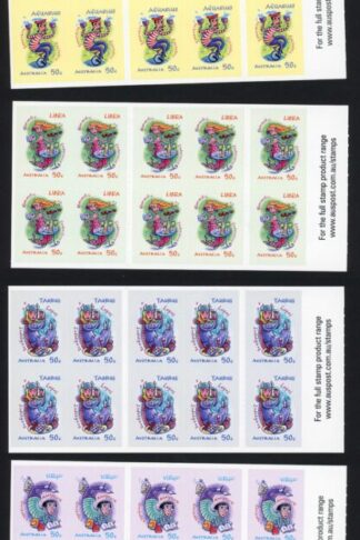 Australia SG2796a/807a 2007 Signs of the Zodiac Set of 12 S-A Panes U/M