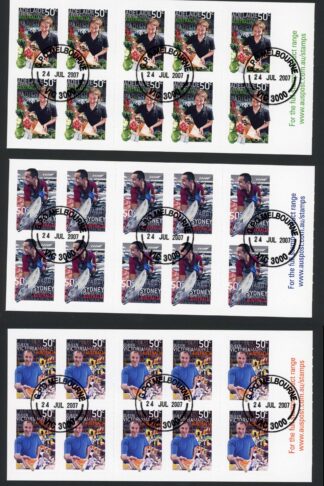 Australia SG2853a/7a 2007 Market Feast Set Self Adhesive Panes Fine Used