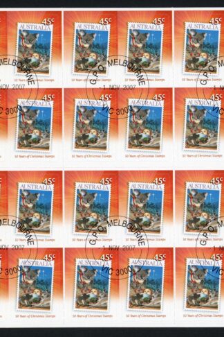 Australia SG2900a 2007 Christmas Self Adhesive Booklet Pane Fine Used
