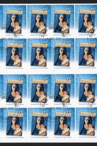 Australia SG2901a 2007 Christmas Self Adhesive Booklet Pane Fine Used