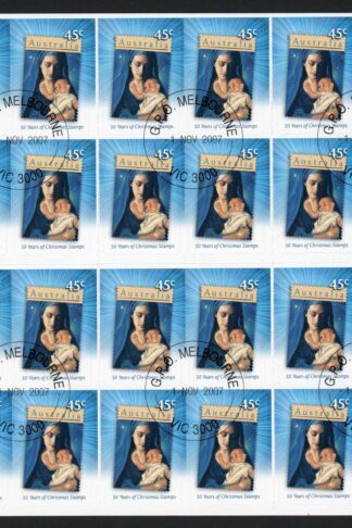 Australia SG2901a 2007 Christmas Self Adhesive Booklet Pane Fine Used