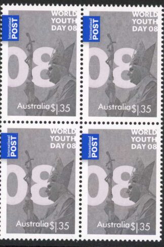 Australia SG2929/31 2008 World Youth Day Sets in Blocks 4 U/M