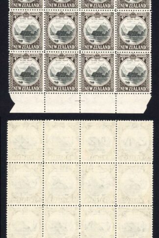New Zealand SG583b 4d Multiple Wmk Perf 12.5 BLOCK of 24 Cat 960 pounds