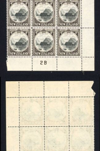 New Zealand SG583b 4d Multiple Wmk Perf 12.5 PLATE BLOCK of 24 U/M