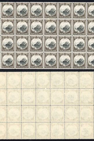 New Zealand SG583b 4d Multiple Wmk Perf 12.5 Block of 28 Cat 1120 pounds