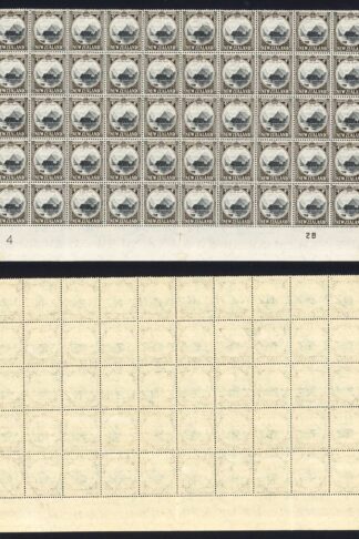 New Zealand SG583d 4d Multiple Wmk Perf 14 x 14.5 Block of 50 (47 x U/M)
