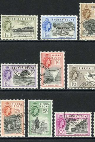 Sierra Leone SG210/22 set of 13 Fine used Cat 70 pounds