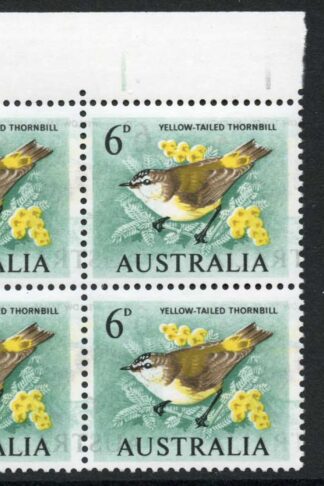 Australia SG363 Block with offset (reversed) on the Front U/M