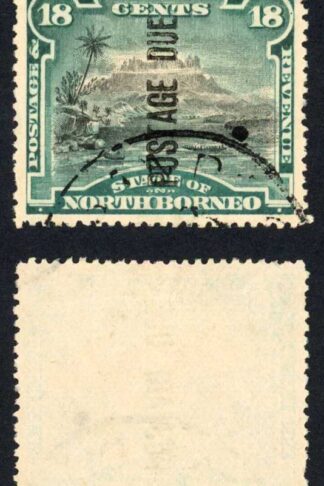 North Borneo SGD10c opt vertical opt Post Due Cat 95 Pounds