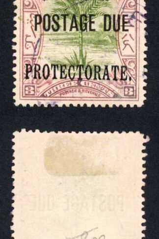 North Borneo SG39a 3c Perf 14.5-15 opt Post Due Cat 48 Pounds