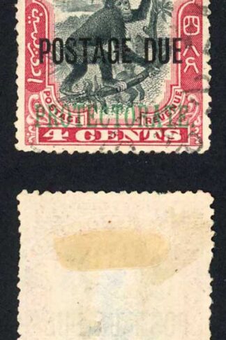 North Borneo SGD40 4d perf 14.5-15 opt Post Due Cat 20 Pounds