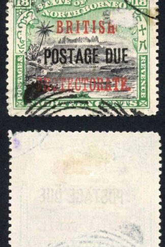 North Borneo SGD48 18c (corner crease) opt Post Due Cat 30 Pounds